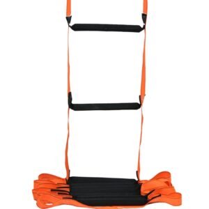 Fire Escape Ladder 16ft Emergency Fire Ladder Training Soft Ladder Jump Grid Ladder 2-3 Story Residential Reusable Window Balcony Treehouse Safety Rope Ladder