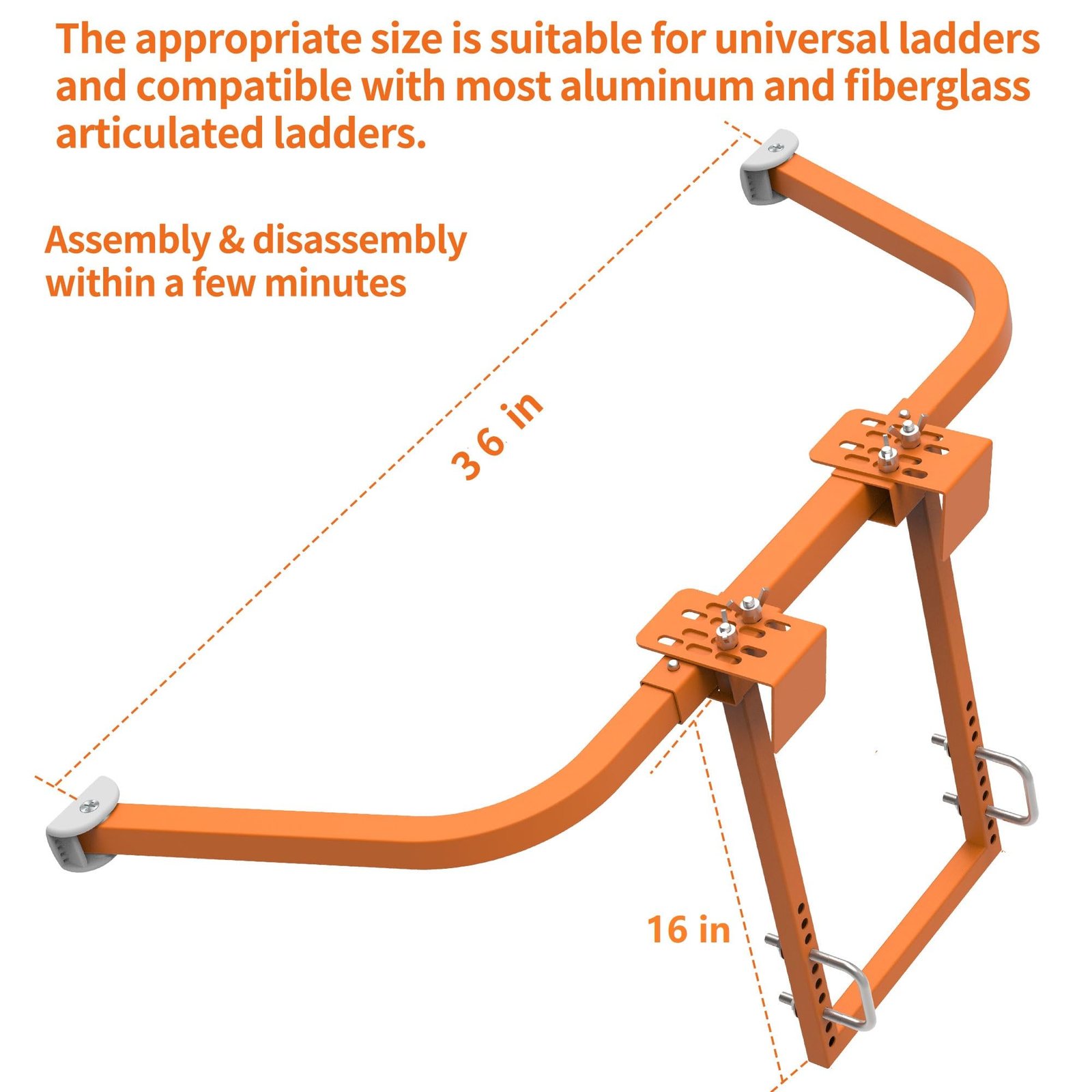 Ladder Stabilizer for Roof Gutter,Heavy Duty Steel Ladder Roof Hook Ladder Stabilizer with Wing Span - Image 6