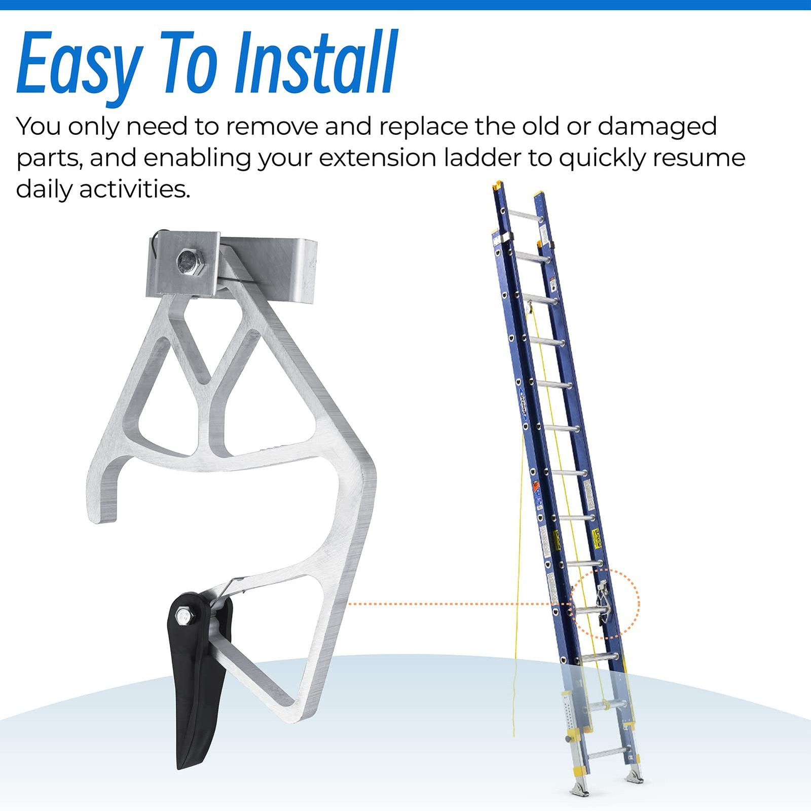 28-11 Rung Lock Kit for Extension Ladders Compatible with Aluminum Extension Ladder Parts - Image 2